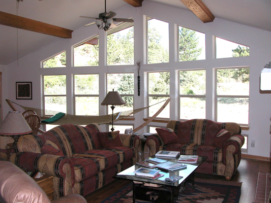 Shavano Valley Cabin - Living Room Windows